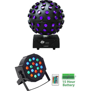 American DJ ADJ Starburst LED Sphere Shooting Beam Effect+Battery Par Light