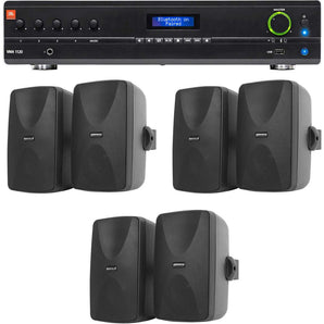 JBL VMA1120 Commercial/Restaurant 70v Bluetooth Mixer/Amplifier+6) Wall Speakers