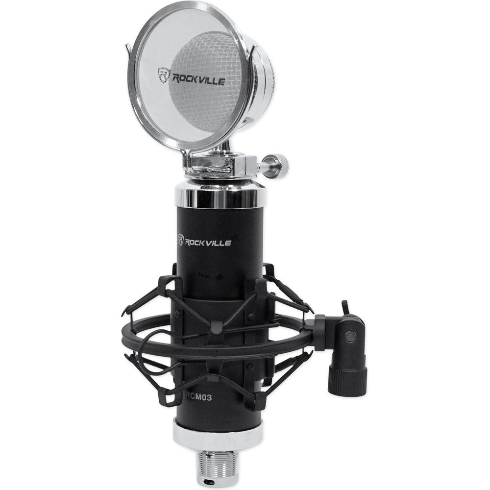RCM03 Studio Recording Condenser Microphone+Phantom Power Supply