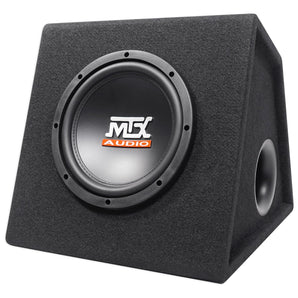 MTX RTP8A 8" 120w RMS Powered Subwoofer In Vented Sub Box Enclosure+Bass Remote