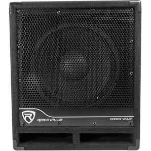 New Rockville RBG10S 10" 1200w Powered Subwoofer Sub For Church Sound Systems