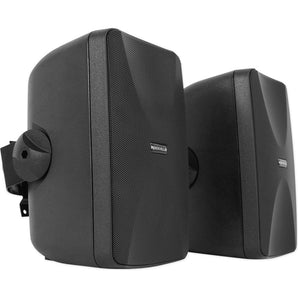(6) 5.25" Black Commercial 70v Wall Speakers+Amp For Restaurant/Office/Cafe/Bar