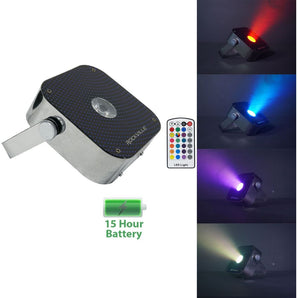(10) Rockville MINI RF1 RGBWA+UV DJ/Party LED Wash Lights (Steel) + RF Remotes