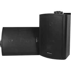 Pair Rockville HP5S Black 5.25" Marine Box Speakers w/ Swivel Bracket For Boats