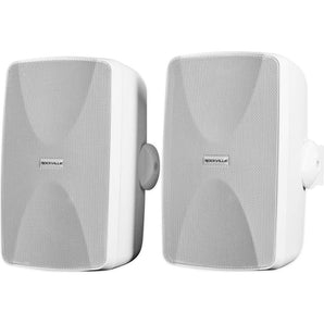 2 Rockville WET-7020W 5.25" 70V Commercial Indoor/Outdoor Wall Speakers in White