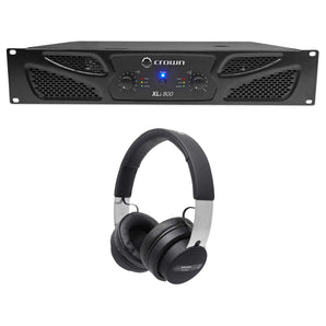 Crown Pro XLi800 600w 2 Channel DJ/PA Power Amplifier+Audio Technica Headphones