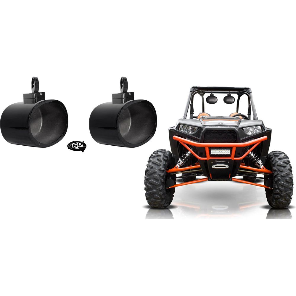 MAC69B Black 6x9" Tower Speaker Pods 2-Pack + MAC360B Swivel Clamps Bundle