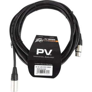2 New Peavey PV 20' XLR Female to Male Low Z Mic Cables-100 % Copper/Top Quality