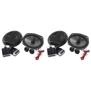 (2) Pairs Rockville RV69.2C 6x9" Component Car Speakers 2000w/440w RMS CEA Rated
