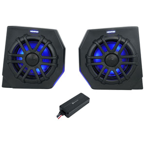 2) Memphis Audio CANAMDEF65FE 75w RMS Speaker Pods+Amp For 2018+ Can Am Defender