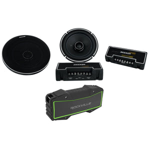 Pair KICKER 44QSC674 QSC 200w 6.75" Component Speakers + Free Bluetooth Speaker