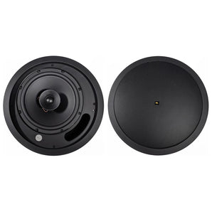 (2) JBL Control 18C/T-BK 8" 70v Commercial Black Ceiling Speakers For Restaurant