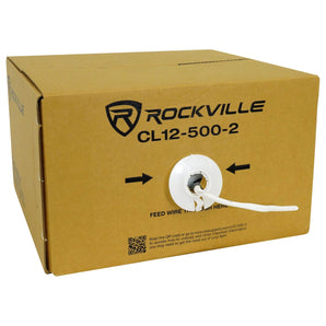 Rockville CL12-500-2 CL2 Rated 12 AWG 500' Speaker Wire In Wall Ceiling 70V 100V