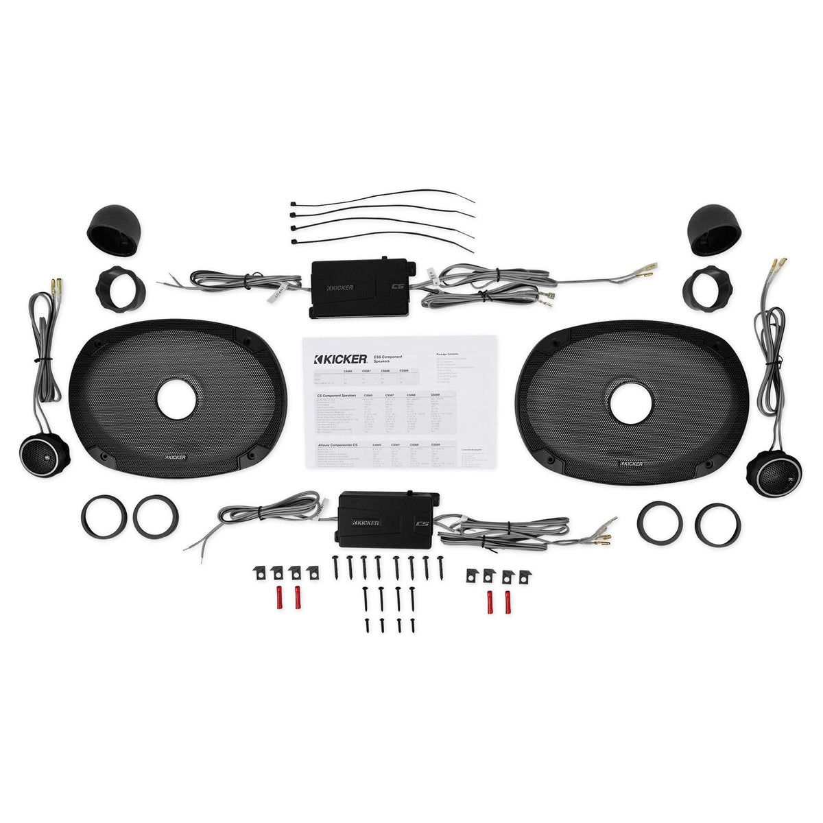 6x9" Component Speaker Set Plus 6x9" 3-Way Coaxial Speaker Pair