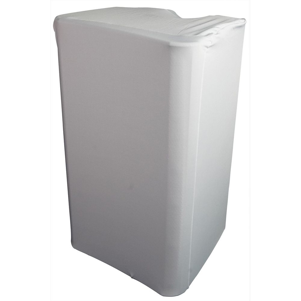 2 Rockville White 15" PA DJ Speaker Covers+Scrims+Stands+Lights 4 Wedding Church