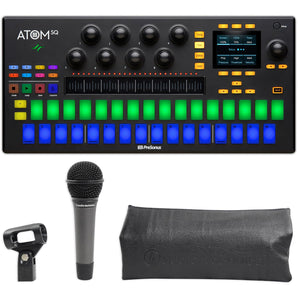 PRESONUS ATOM SQ MIDI USB Ableton DJ Pad Controller+Audio Technica Microphone
