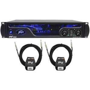Peavey IPR2 2000 Lightweight Power Amplifier 1,800 Watt Amp+(2) Cables
