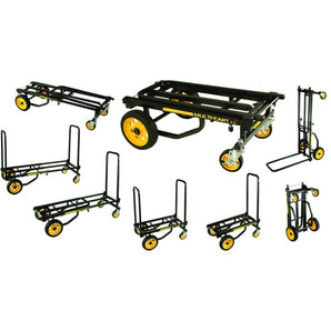 RocknRoller R8RT R8 500lb Capacity Equipment Transport Cart+DJ Dual Workstation