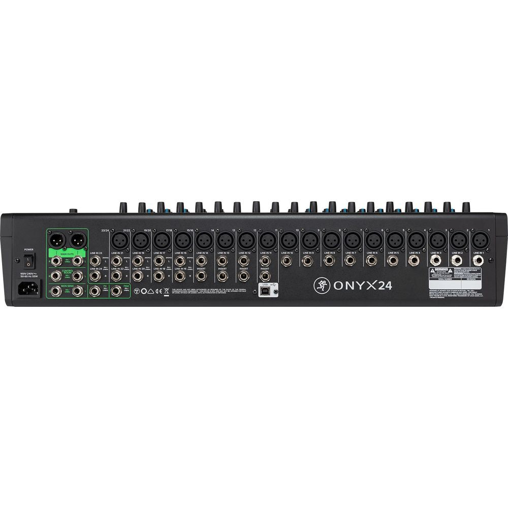Mackie ONYX24 24-Channel Analog Mixer w/ Multi-Track USB/3-Band EQ+Bluetooth