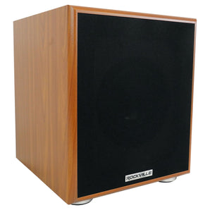 Rockville ROCK SHAKER 6.5" Inch Wood 200w Powered Home Theater Subwoofer Sub