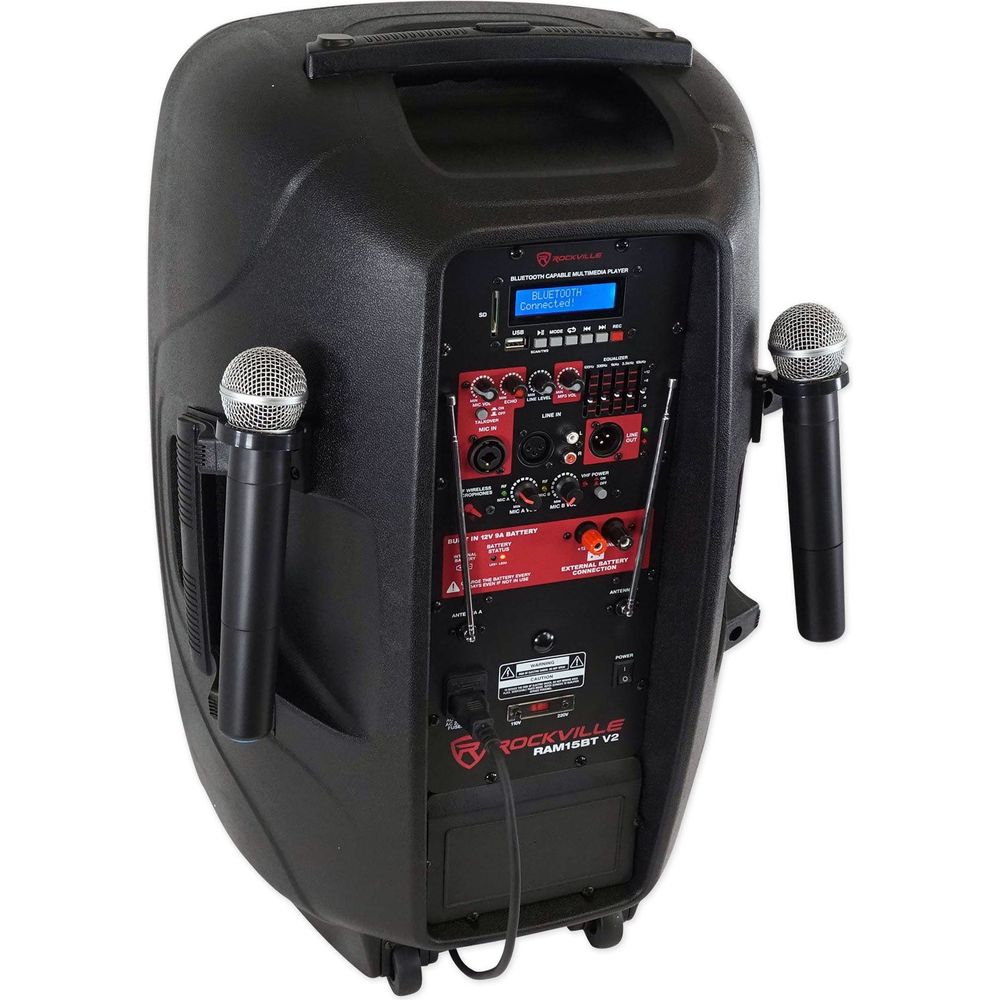 RAM15BT 15" Portable Karaoke System + RGB TV Backlight Bundle