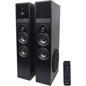 Rockville Bluetooth Home Theater/Karaoke Machine System W/LED'S+Subwoofers+Mics