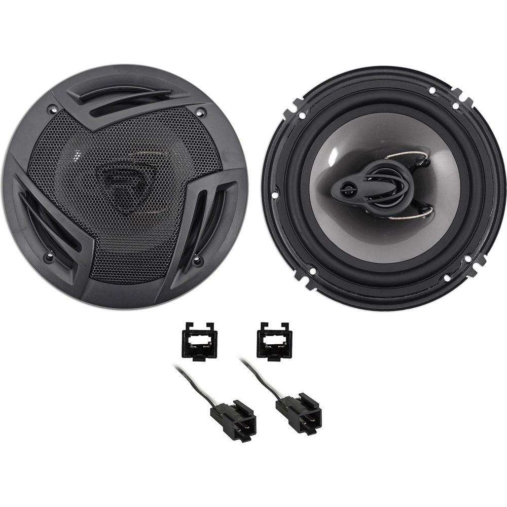 Rockville 6.5" Front Factory Speaker Replacement Kit For 1995-00 Dodge Stratus