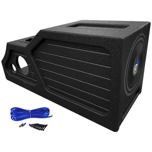 Rockville 12" Subwoofer+Center Console Sub Box For 2014-2018 Chevy/GM Crew Cab