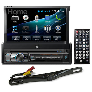 Dual DV516BT 7" 1-Din In-Dash Monitor DVD Player/Receiver w/Bluetooth+USB+Camera