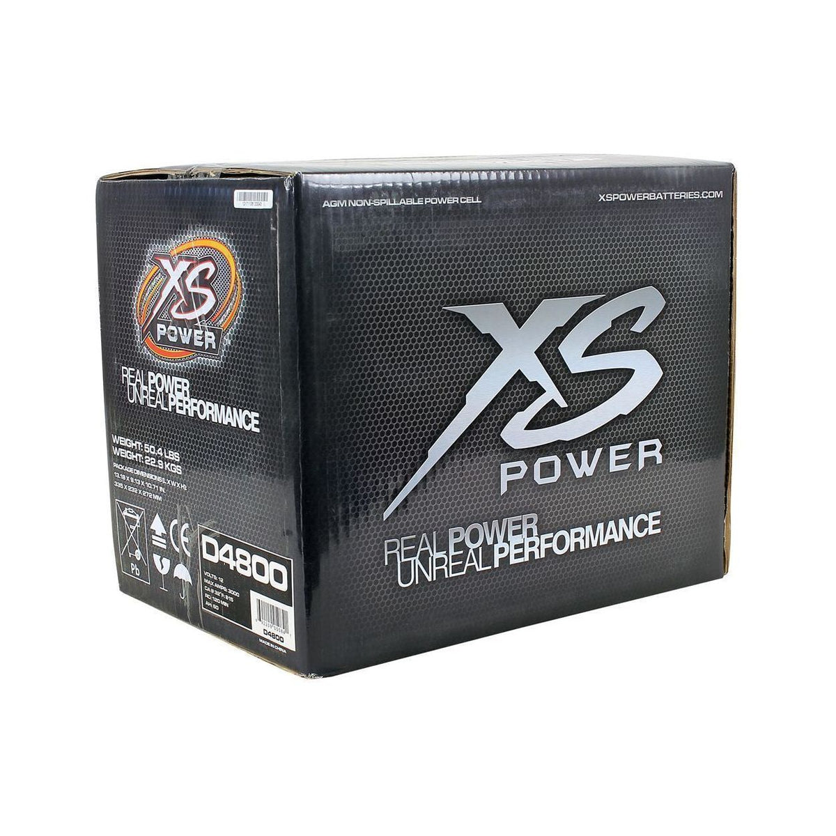 XS Power D4800 3000 Amp 12V Group 48 Car Audio Sealed Battery+Power/Ground Wires