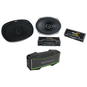 Pair KICKER 44QSC694 QSC 200w 6x9" Component Speakers + Free Bluetooth Speaker