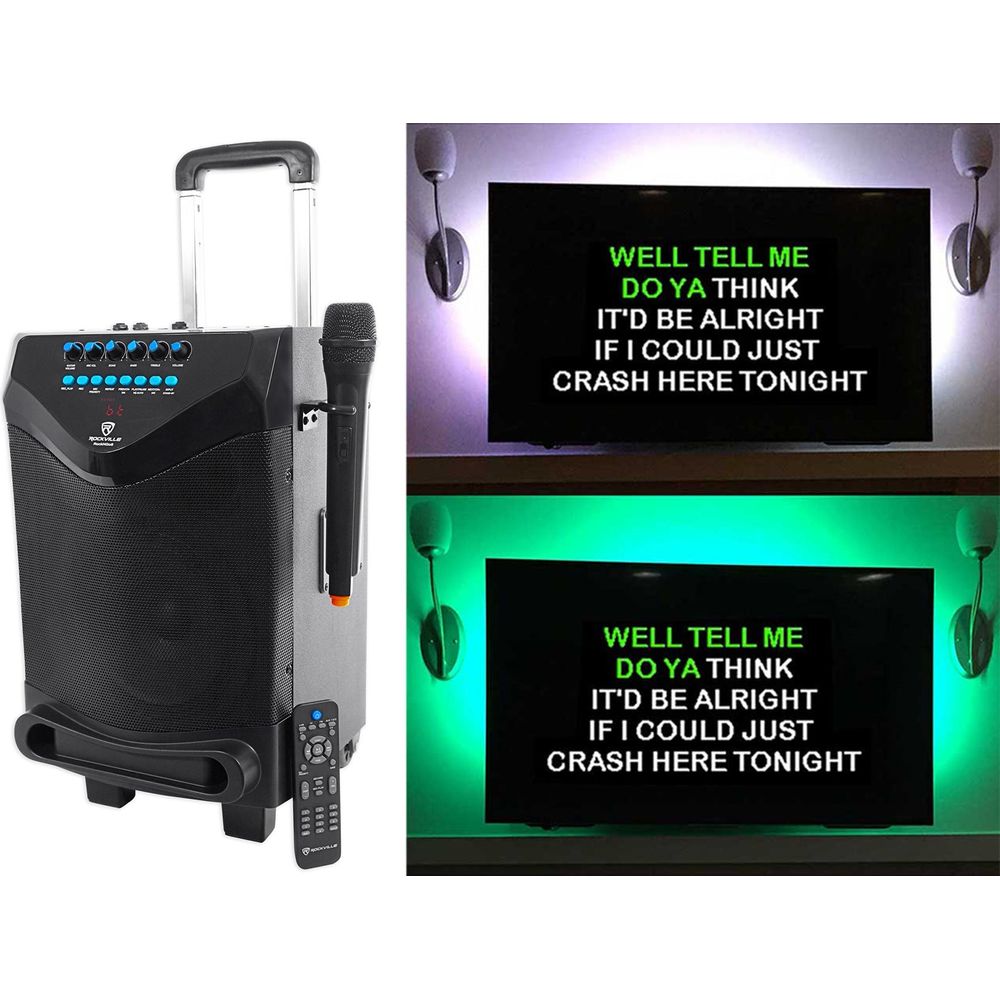 ROCKnGo 8 Portable Karaoke Speaker + Wireless Microphone Bundle