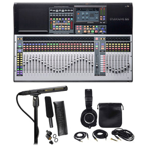 Presonus STUDIOLIVE 32S 32-Channel/22-Bus Mixer+Audio Tehnica Mic+Headphones