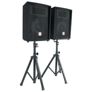 Rockville RPG2X10 Package PA System Mixer/Amp+10" Speakers+Stands+2 Mics+Bluetooth