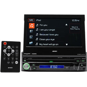 Jensen VX7012 1 DIN 7" GPS Navigation Receiver DVD/iPhone Mirror/Bluetooth/ HDMI