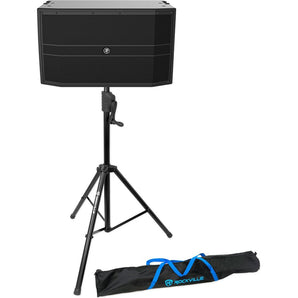 Mackie DRM12A 12" 2000 Watt Powered Active DJ PA Speaker+Crank-Up Speaker Stand