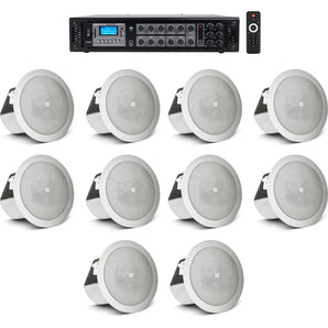 10) JBL 3" Ceiling Speakers+6-Zone Bluetooth Amplifier For Restaurant/Bar/Cafe