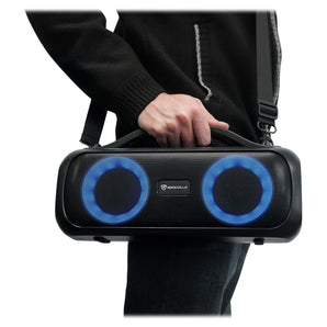 Rockville Go Party D4 Large Loud Portable LED Party Bluetooth Speaker, Deep Bass