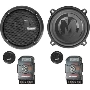 Pair Memphis Audio PRX50C 5.25" Component+PRX5 5.25" Speakers+Rockmat Sound Kit