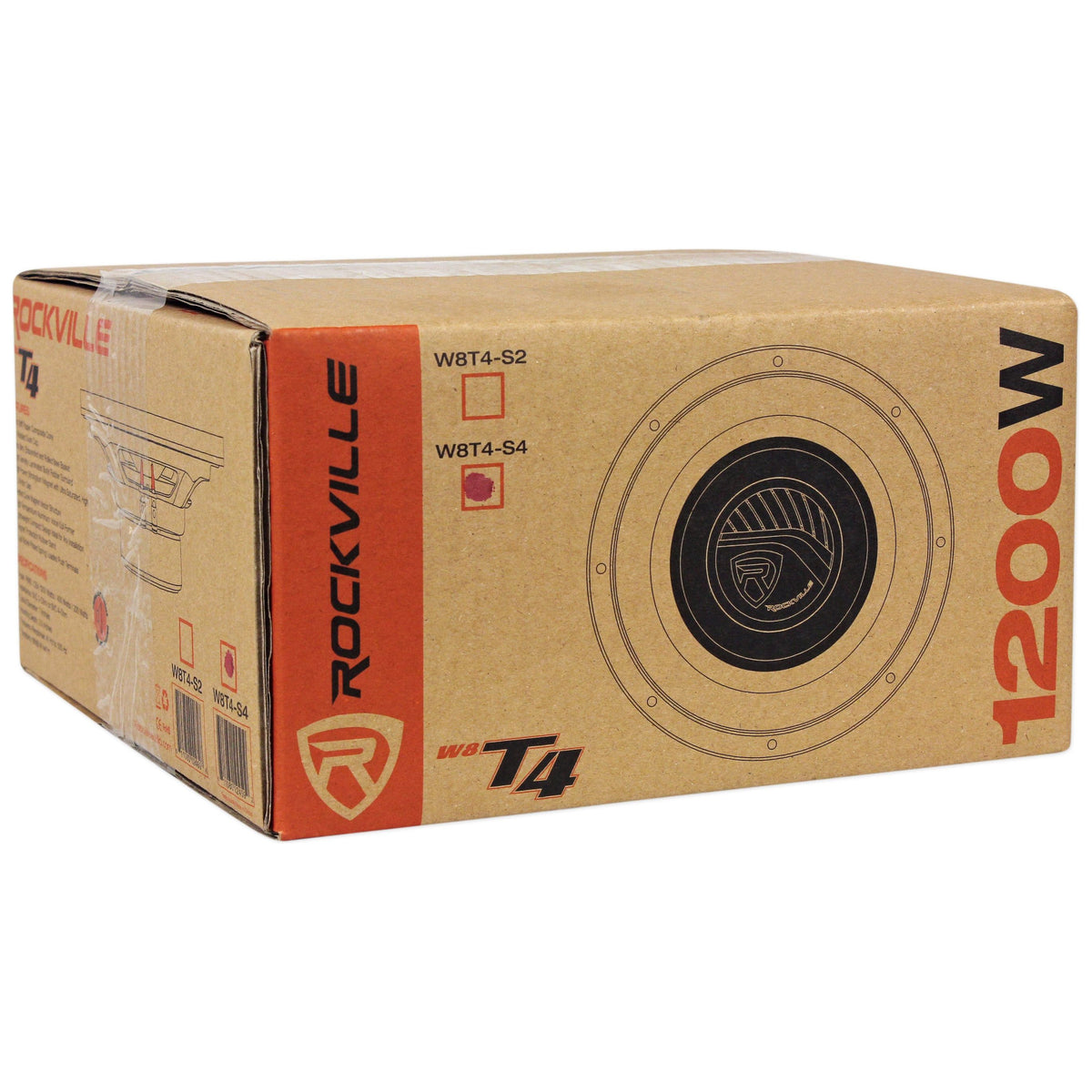 W8T4‑S4 8" Shallow Subwoofers 2-Pack + dB12 Amplifier Bundle