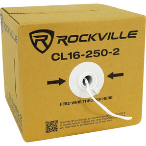 Rockville CL16-250-2 CL2 Rated 16 AWG 250' Speaker Wire In Wall Ceiling 70V 100V
