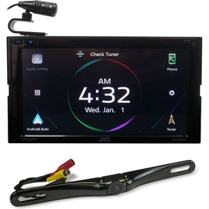 JVC KW-M865BW 6.8" Bluetooth Wireless Car Play and Android Receiver+Backup Cam