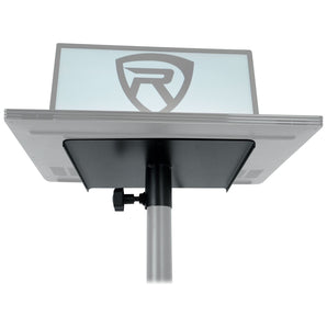 (2) Rockville Lighting Stands For Moving Head/Gobo/Beam/Spot Lights+Black Scrim