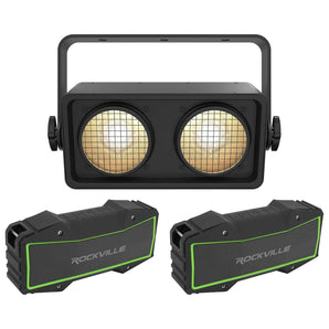 Chauvet Shocker 2 DMX COB LED Blinder Stage Light+(2) Stereo Bluetooth Speakers