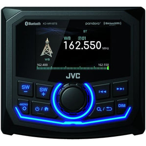 JVC KD-MR1BTS Digital Media Marine Bluetooth Receiver+(2) White 5.25" Speakers