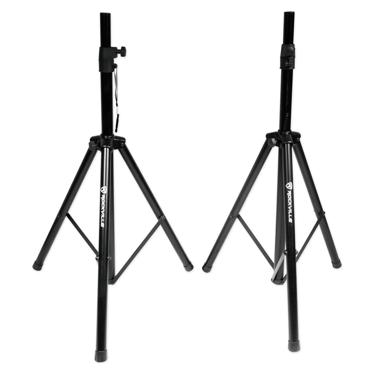 (2) SRT210 1600W 10in PA Speaker Bundle with Stands, Headphones & 2 Mics