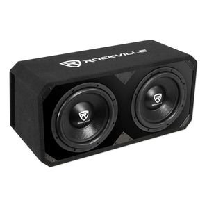 Rockville DV12K6D1 Dual 12" 4800w Car Audio Subwoofers Plexi Sub Enclosure Box