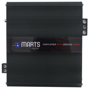 Marts Digital MXD 2000 1 OHM 2000w RMS Mono Car Amplifier Class D Amp+Bass Knob