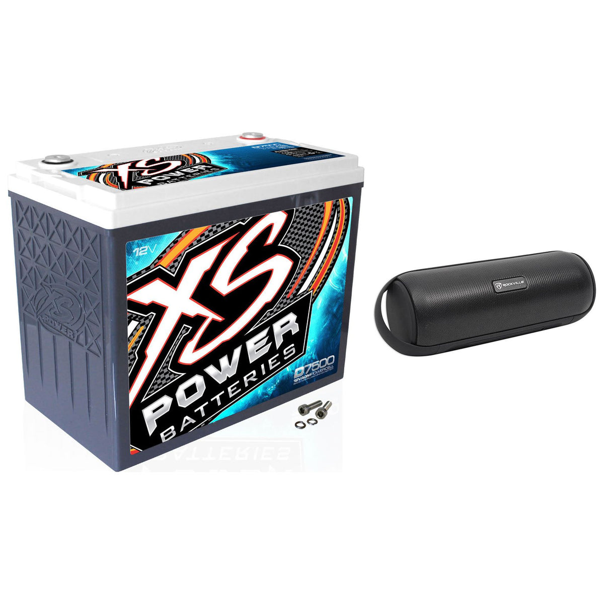 XS Power D7500 6000 Amp 12 Volt Power Cell Car Audio AGM Battery+Free Speaker !