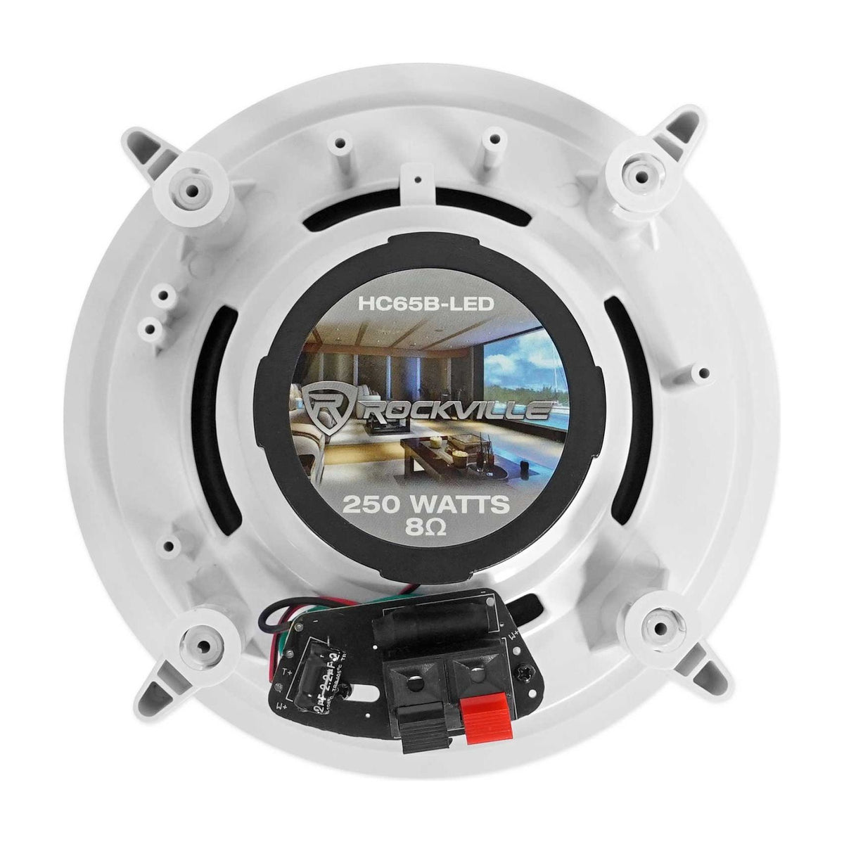 H12X500UBT 6-Zone Receiver + (12) 6.5 In Ceiling Speakers With Blue LED
